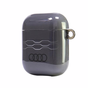 Audi IML geometrinis raštas dėklas AirPods 1 / 2 - pilkas