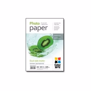 ColorWay matinis dvipusis fotopopierius, 220 g/m², A4