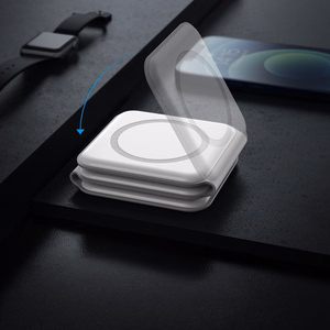 Dudao A11N 15W 3in1 indukcinis įkroviklis - baltas + USB-C / USB-C kabelis