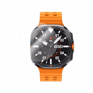 Fixed apsauginis grūdintas stiklas, skirtas išmaniajam laikrodžiui Samsung Galaxy Watch Ultra, 2 vnt., skaidrus