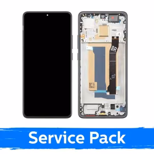 LCD Display Compatible Xiaomi Poco X7 Pro 5G with Frame / black / (Service Pack)