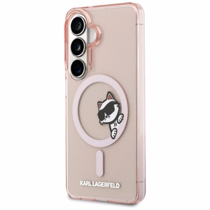 Karl Lagerfeld IML Peekaboo Choupette MagSafe Case for Samsung Galaxy S26 - Pink