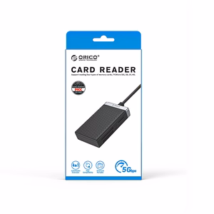 Orico CL4D-A3 USB-A 3.0 SD microSD CF MS 5 Gb/s Memory Card Reader - Black and Silver