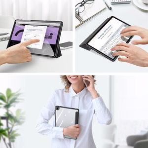 "Dux Ducis Toby" šarvuotas atlenkiamas dėklas, skirtas "Samsung Galaxy Tab A11 Plus/A9 Plus" - juodas