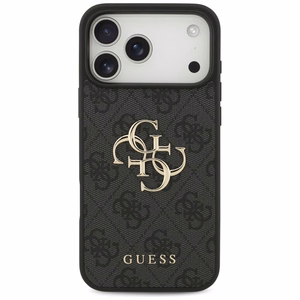 Guess PU 4G Metal Logo case for Apple iPhone 18 Pro Max, Grey