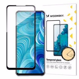 Wozinsky Pilnas klijavimas Infinix Hot 11S NFC Pilnas ekranas Apsauginis stiklas su rėmeliu juodas (draugiškas dėklui)