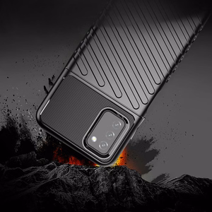Thunder Case lankstus tvirtas atsparus dėklas TPU dėklas Samsung Galaxy A03s juodas