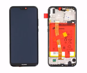 Ekranas Huawei P20 Lite su lietimui jautriu stikliuku ir rėmeliu ir baterija Midnight Black originalus (service pack)