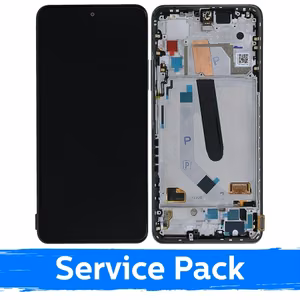 LCD ekranas skirtas Xiaomi Poco F3 (Mi 11X / Mi 11i) su rėmeliu / Night Black / (Service Pack)