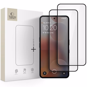 Закалённое стекло Tech-Protect Glass Fit+ 2 шт. для Nothing Phone 3A / 3A Pro - чёрный
