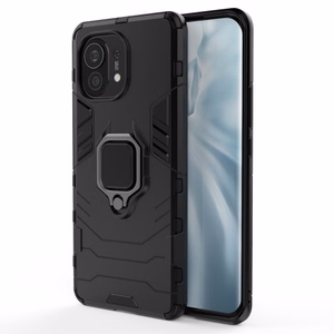 Telefono dėklas Ring Armor Xiaomi Mi 11 juodas