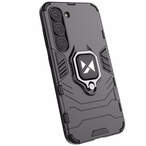Чехол Wozinsky Ring Armor для Samsung Galaxy S23 бронированный с магнитным кольцом-держателем чёрный