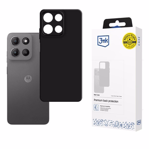3mk Matinis dėklas telefonui Motorola Moto G15 / G15 Power - matinė juoda