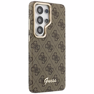 GUESS чехол 4G Script MagSafe для Samsung Galaxy S26 Ultra GUHMS26L5P4FWMSW коричневый