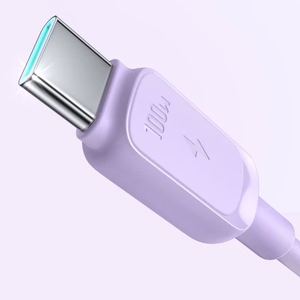 USB кабель Joyroom (S-CC100A14) "USB-C (Type-C) - USB-C (Type-C)" (100W 1.2m) фиолетовый