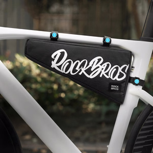 Rockbros G008 Flash Journey XL trikampis 1,9 l dviračio rėmo krepšys – juodas