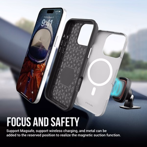 Чехол Perfectionists Triangle Mag для iPhone 12 Pro Max серебристый