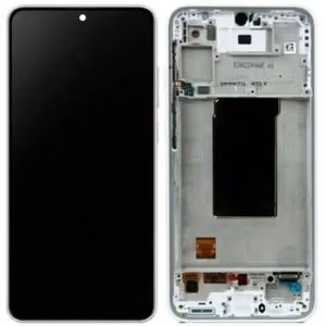 LCD screen Samsung A376 A37 5G with touch screen and frame White original (service pack)