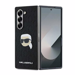 Чехол Karl Lagerfeld Saffiano Monogram Head Pin для Samsung Galaxy Z Fold 6 - чёрный