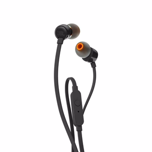 JBL Tune 110 į ausis įstatomos ausinės su 3,5 mm mini jack jungtimi ir nuotolinio valdymo pulteliu, juodos