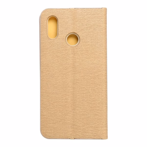 LUNA Book Gold dėklas telefonui HUAWEI P20 Lite auksinis