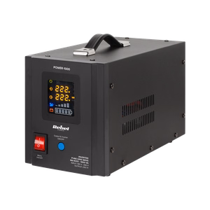 Rebel POWER-1000 emergency power supply, pure sine wave inverter with charging, 12 V / 230 V, 1000 VA / 700 W