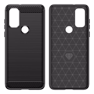 Carbon dėklas lankstus dangtelis Motorola Moto G Play 2022 juodas