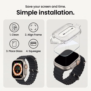 Tech-Protect Easy Set+ grūdintas stiklas 2 rinkinys Apple Watch Ultra 1/2 49mm - skaidrus