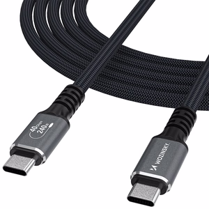 Wozinsky WPS-UY41S Кабель USB-C - USB-C 40Gb/s 240W 1m - чёрный