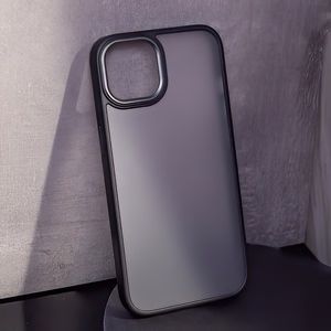 Satininis matinis dėklas iPhone 15 Plus 6,7" juodas