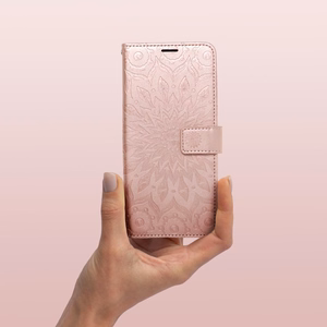 MEZZO Dėklas telefonui SAMSUNG A13 5G / A04S mandala rožinio aukso spalvos