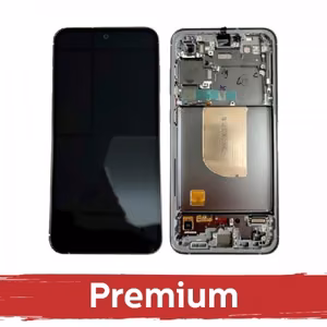 LCD дисплей совместимый с Samsung S711 S23 FE с рамкой / графитовый / OEM