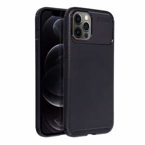 Чехол для iPhone 12 PRO MAX Carbon Premium чёрный
