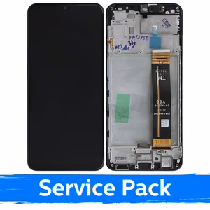LCD ekranas skirtas Samsung A236 A23 5G juodas su rėmeliu (Service Pack)