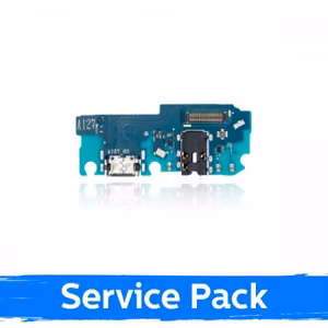 Charging Port Compatible With Samsung A127 A12s With Flex / Plata (Service Pack)
