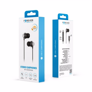 Forever laidinės ausinės EP-02 USB-C juodos