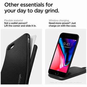 Spigen Liquid Air dėklas telefonui iPhone 7 / 8 / SE 2020 / SE 2022 - Juodas
