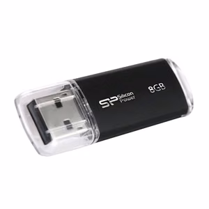 Silicon Power Ultima-II USB atmintukas 8 GB USB A tipo 2.0 Juoda