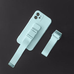 Virvelinis dėklas gelinis dėklas su virvelės grandine rankinės virvelė Samsung Galaxy S20 mėlynas