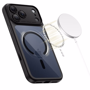 "Tech-Protect Magpeak Magsafe CC" dėklas "iPhone 17 Pro Max" - skaidrus, juodas