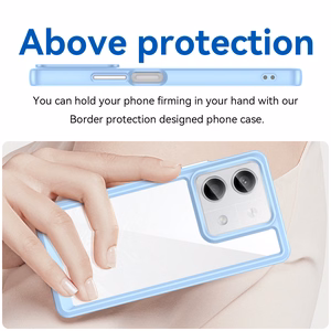 Kosmoso dėklas su geliniu rėmeliu telefonui Xiaomi Redmi Note 13 Pro - mėlynas