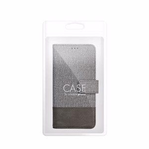 GOMMA knygos tipo dėklas telefonui Xiaomi Redmi Note 14 4G (GLOBAL - 164,84mm x 78,15mm x 8,16mm) pilkas