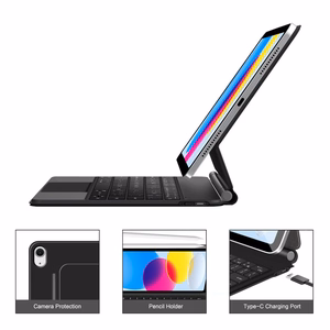 Чехол Tech-Protect Smartcase Magnetic с клавиатурой для iPad 10.9” 2022 / iPad 11” 2025 - чёрный