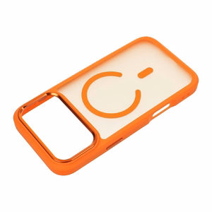 Dėklas, skirtas iPhone 18 Pro Max / 17 Pro Max: Forcell F-Protect Smoke Hybrid Premium, suderinamas su MagSafe, spalva – oranžinė