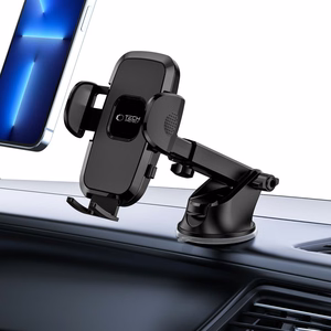 Tech-Protect V3 automobilinis laikiklis telefonui priekinio stiklo / prietaisų skydelio tvirtinimui - juodas