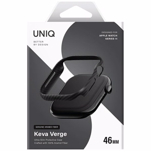 Чехол Uniq Keva Verge для Apple Watch 46 мм чёрный