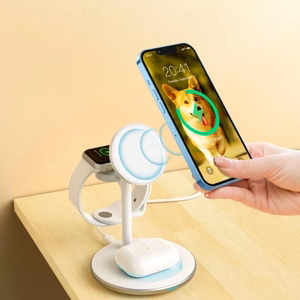 Wireless Charger Choetech "T585-F 3in1" White 15W (for iPhone / Apple Watch  / Airpods)