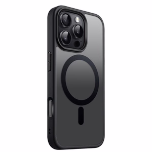 Satin Matt Mag "iPhone 16 Pro Max" korpusas juodas