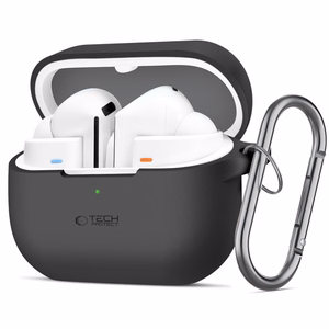 Tech-Protect silikoninis kablio dėklas Samsung Galaxy Buds 3 / 3 Pro - juodas