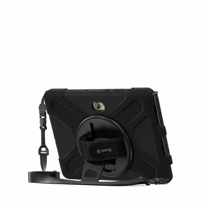 Tvirtas apsauginis dėklas Crong Defender Plus, skirtas Samsung Galaxy Tab Active5 Pro 10,1″, juodas
